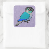 Turquoise Green-cheeked Conure Vierkante Sticker (Tas)