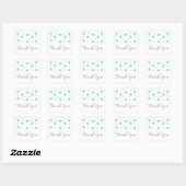 Turquoise Green Confetti Dank u Stickers (Vel)