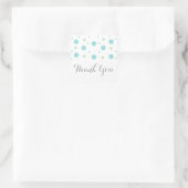 Turquoise Green Confetti Dank u Stickers (Tas)