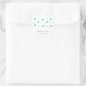 Turquoise Green Confetti Wedding Stickers (Tas)