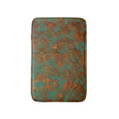 Turquoise Green Copper Gold Patina Rock Surface Badmat (Voorkant Verticaal)