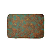 Turquoise Green Copper Gold Patina Rock Surface Badmat (Voorkant)