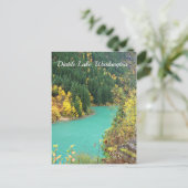 Turquoise-Green Glacial Lake in het Briefkaart van (Staand voorkant)