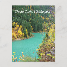 Turquoise-Green Glacial Lake in het Briefkaart van
