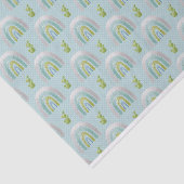 TURQUOISE GREEN GRAY RAINBOWS TISSUEPAPIER (Detail)