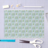 TURQUOISE GREEN GRAY RAINBOWS TISSUEPAPIER (Craft)
