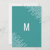 Turquoise Green Hanging Diamond Lights Sweet 16 Kaart (Achterkant)