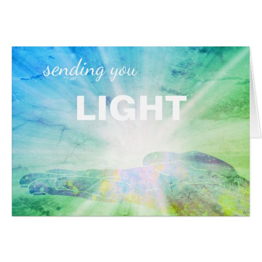 *~* Turquoise & Green Healing Energy Sending Light (Voorkant Horizontaal)