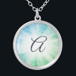 *~* Turquoise & Green Light Burst Sparkle Monogram Zilver Vergulden Ketting<br><div class="desc">JEWELRY MET INTENTIE (R) - Energetisch verbeterde juwelen. Als professionele verafgelegen spirituele energiegenezer sinds 2001 heb ik geleerd, ontwikkeld en gebruik gemaakt van de kracht van de intentie om energie te genezen. Al mijn JEWELRY MET INTENTIE (R) draagt de genezende energie van positieve manifestatie. Deze JEWELRY is bereid je eigen...</div>