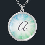 *~* Turquoise & Green Light Burst Sparkle Monogram Zilver Vergulden Ketting<br><div class="desc">JEWELRY MET INTENTIE (R) - Energetisch verbeterde juwelen. Als professionele verafgelegen spirituele energiegenezer sinds 2001 heb ik geleerd, ontwikkeld en gebruik gemaakt van de kracht van de intentie om energie te genezen. Al mijn JEWELRY MET INTENTIE (R) draagt de genezende energie van positieve manifestatie. Deze JEWELRY is bereid je eigen...</div>