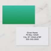 Turquoise Green Ombre Visitekaartje (Voorkant / Achterkant)
