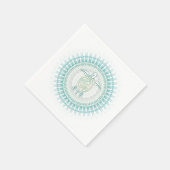 Turquoise Green Turtle Mandala Coastal Servetten (Hoek)
