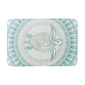 Turquoise Green Turtle Mandala kustvaart Badmat (Voorkant)