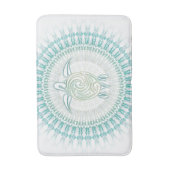 Turquoise Green Turtle Mandala Maritime Badmat (Voorkant Verticaal)