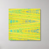 Turquoise Green Yellow Modern Geometric Abstract Canvas Afdruk (Voorkant)