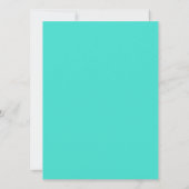 Turquoise Greeting Card for Personal Messages Kaart (Achterkant)