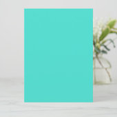 Turquoise Greeting Card for Personal Messages Kaart (Staand voorkant)