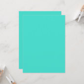 Turquoise Greeting Card for Personal Messages Kaart (Voorkant / Achterkant in situ)