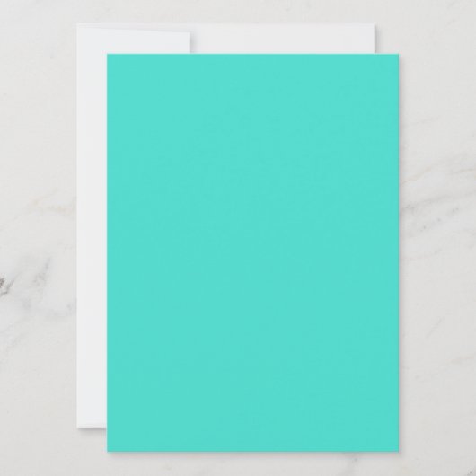 Turquoise Greeting Card for Personal Messages Kaart (Voorkant)