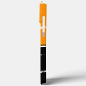 Turquoise Grey Black Oranje Brush Stroke Paint Case-Mate iPhone Case (Achterkant / Links)