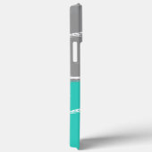 Turquoise Grey Black Oranje Brush Stroke Paint Case-Mate iPhone Case (Achterkant / Rechts)