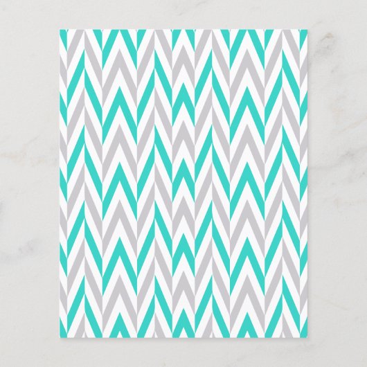 Turquoise & Grey Elephant Baby shower - Bingo Flyer (Achterkant)