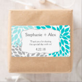 Turquoise & Grey Mum Waterfles - pas het aan! Etiket (Insitu)