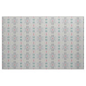 Turquoise grijs en rood stof (Yard (91,4 cm))