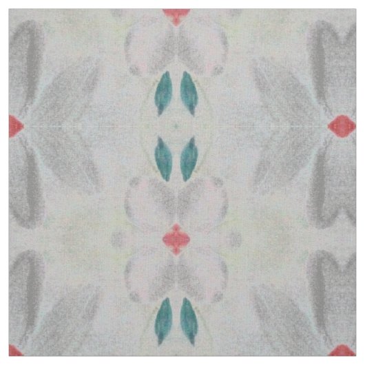 Turquoise grijs en rood stof (Swatch)