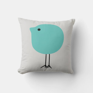 Turquoise & Grijs Moderne Kuiken Baby Slaapkamer K Kussen
