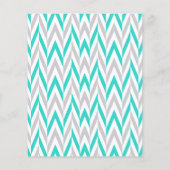 Turquoise & Grijs Olifant Baby Shower - ABC's Flyer (Achterkant)