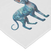 Turquoise grijs Sphynx Paisley Korte Tafelloper (Hoek)
