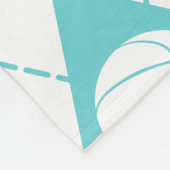 turquoise grijs witte basketbal met de naam argyle fleece deken (Hoek)