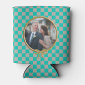 Turquoise Grijze Controles & Foto Blikjeskoeler (Voorkant)