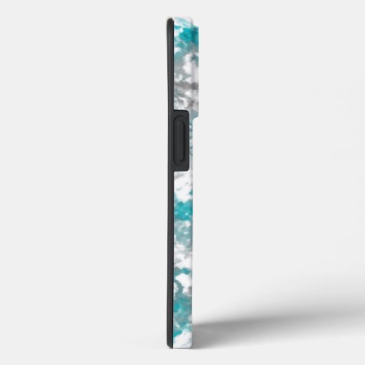 Turquoise grijze en witte marmeren textuur Case-Mate iPhone case (Achterkant / Rechts)