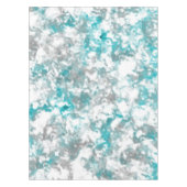 Turquoise grijze en witte marmeren textuur tafelkleed (Voorkant)