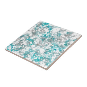 Turquoise grijze en witte marmeren textuur tegeltje