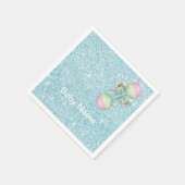 Turquoise groen blauw servet (Hoek)