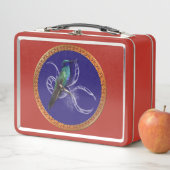 Turquoise groen en blauw met paarse kolibrie (In situ)