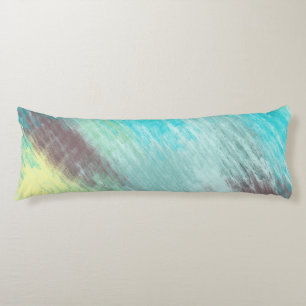 Turquoise, Groen en Mauve Marmer Abstract Lichaamskussen