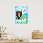 Turquoise & Groen Feestelijke Welkomstbord Poster (Keuken)