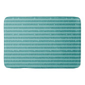 Turquoise Groen Glitter Stijl Horizontale Strepen Badmat (Voorkant)