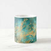 Turquoise Groen Goud Marmer Koffiemok (Center)