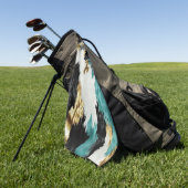 Turquoise Groen Goud Zwart Wit Koeienhuid Golfhanddoek (Groen)