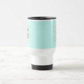 Turquoise Groen Hexagoon Monogram Reisbeker (Center)
