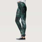 Turquoise groen Marmer Abstract Leggings (Links)