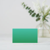 Turquoise Groen Ombre Visitekaartje (Staand voorkant)