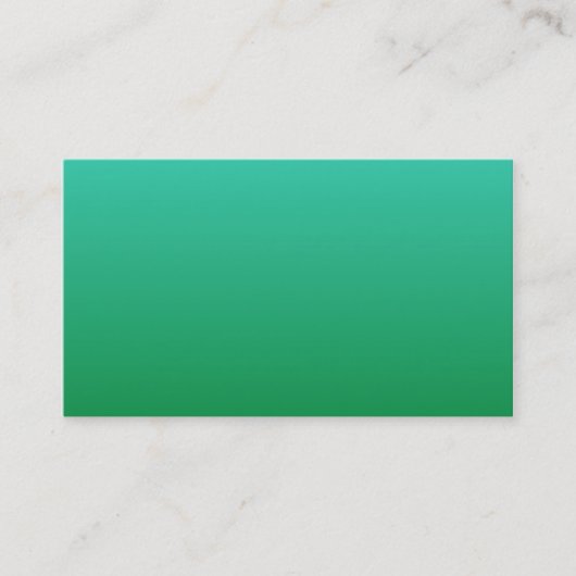 Turquoise Groen Ombre Visitekaartje (Voorkant)
