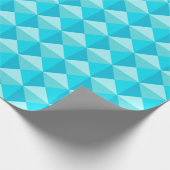 Turquoise groen Quiltpatroon Cadeaupapier (Hoek)