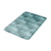 Turquoise Groen Waterverf Tropisch blad Badmat (Gekanteld)